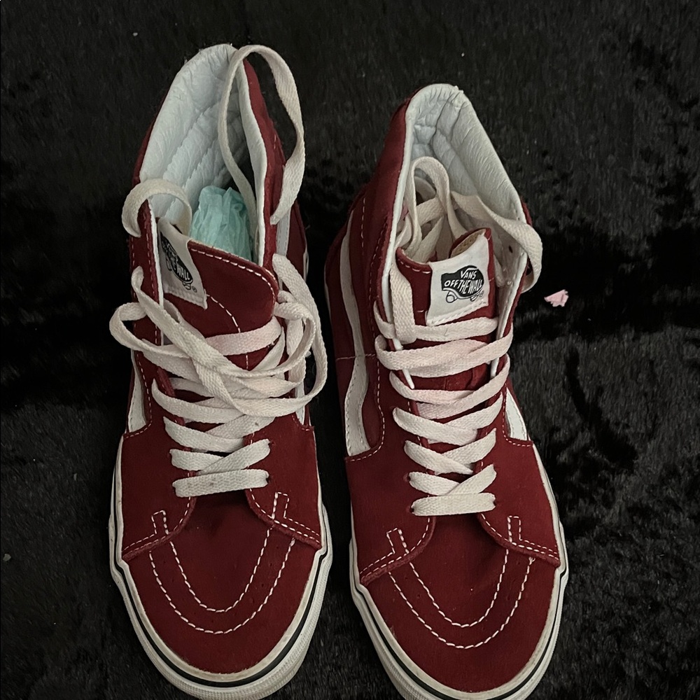 Vans Burgundy High-Top Sneakers